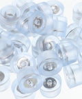 Round Screw On Chair Leg Glides For Indoor Tables And Chairs No Slip PVC Furniture Feet Pads, transparent view