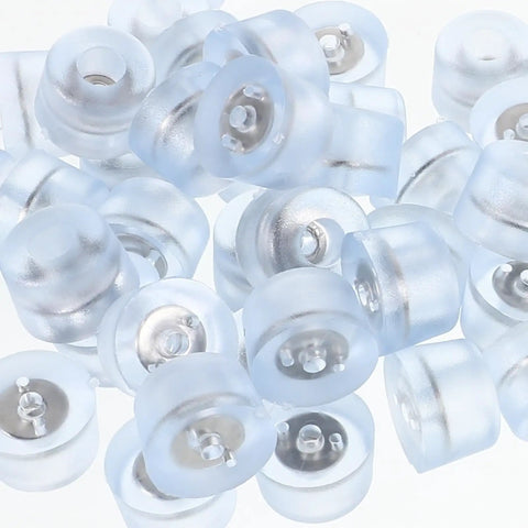 Round Screw On Chair Leg Glides For Indoor Tables And Chairs No Slip PVC Furniture Feet Pads, transparent view