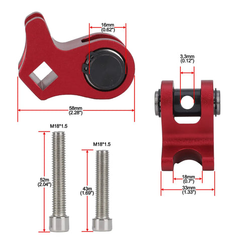 Pro Grade Aluminum Valve Spring Installation Tool For LS1 LS2 Engines Red Finish Lightweight Alloy Valve Spring Compressor