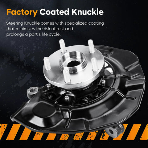 Front Right Steering Knuckle And Wheel Bearing Hub Assembly Compatible With 3.5L Camry 2007 2011 And ES350 2007 2012