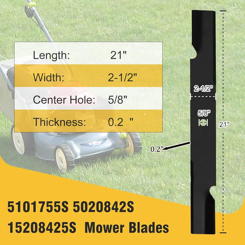 61 Inch Lawn Mower Blades Set For Scag Ferris Bad Boy Mowers Provide Clean Precise Cuts Replace 5020842S 15208425S 48111 481708
