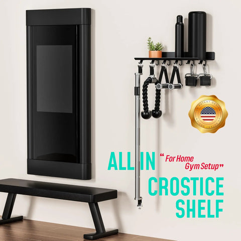 1 Tier Floating Shelf For Tonal Accessories And Home Gym Storage Must Have Wall Mount Gym Rack Metal Organizer With Rounded Edges