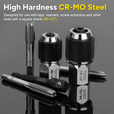 Three Eighths Inch Drive Tap Socket Set With Adjustable Jaws For Tight Spots featuring CR-MO steel components