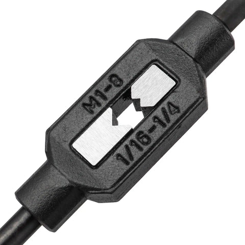 Adjustable Tap Wrench Handle For One Sixteenth Inch To One Quarter Inch And M1 To M8 Taps, Carbon Steel Construction, close-up view