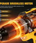 Beast Brushless Cordless Drill Driver Kit With 575 In Lbs Torque, internal view showing upgraded brushless motor components