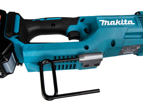 Makita 40V Brushless Cordless Angle Drill features ergonomic grip and adjustable chuck for 13mm jaw use in tight spaces.