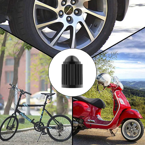 Valve Stem Caps For Tires 200 Pack Black Plastic With Sealing Ring Universal Fit For Cars Bicycles Motorcycles Trucks