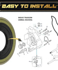 Diagram showing Gimbal Bearing Grease Seal Replacement For Alpha One Gen I And II And Bravo I II III Stern Drives, easy to install.