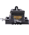 Heavy Duty 6 Inch Cross Slide Vise With X Y Table Mount For Drill Press And Metal Milling Applications Featuring Rock Solid Steel Jaws and quick release lever mechanism.