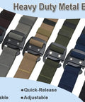 Mens Tactical Belt With Elastic Stretch Strap And Quick Release Metal Buckle in 7 colors for 28 to 32 inch waists