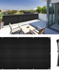 Balcony Privacy Screen Cover 3.5 Ft by 16.5 Ft, Outdoor Privacy Screen for Porch Deck Patio Backyard, Includes 35 Zip Ties