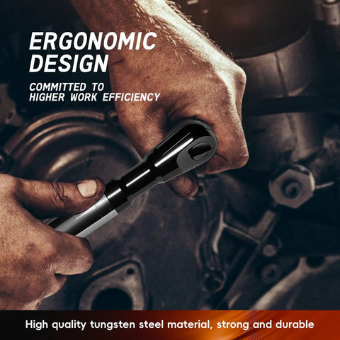 Half Inch Offset Extension Wrench With Impact Ratchet 120Nm 42T Precision Gear 430mm Long Works In Tight Spots