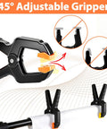 Heavy Duty 3.5 Inch Spring Clamps Pack Of 18 For Woodworking, Photography Backdrops And Balloon Arches showing adjustable gripper