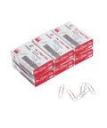 No Slip Paper Clips Set, 600 Count In Six Boxes Of 100 Each, One And Two Sevenths Inch By One Third Inch, Heavy Gauge Steel With Ridged Wire