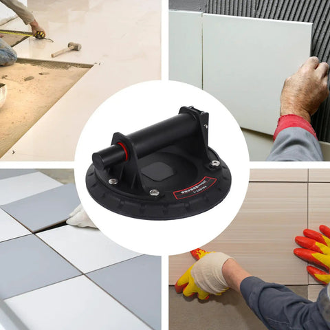 Heavy Duty Glass Suction Cup Vacuum Lifter With Ergonomic Grip Handle Made From Tough Nylon And Rubber for lifting tiles.