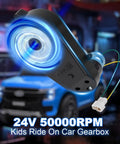 2 Pack 24V RS555 Motor Gearbox 50000RPM High Speed Upgrade Kit with luminous design for kids ride on toys