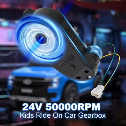 2 Pack 24V RS555 Motor Gearbox 50000RPM High Speed Upgrade Kit with luminous design for kids ride on toys