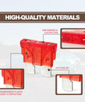 20 Pack 10 Amp Mini Blade Auto Fuses Ato Apr Ats 32 Volt Red Replacement Kit showing clear red mini blade fuse with marked amp.