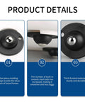 Smooth As Butter Low Profile Swivel Caster Wheels For Furniture With Easy Peasy Self Adhesive Mounting Just Point Five Three Inches Tall Black Four Pack showing product details and design features.