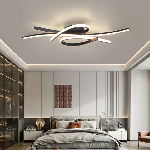 Lit LED Ceiling Light Fixture 40W 2600 Lumens Flush Mount Chandelier for Kitchen, Bedroom, Living Room, Study, Office with Dimming Remote
