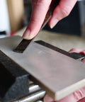 Using Two Sided Diamond Sharpening Stone, 6 Inch Bench Stone With Fine And Extra Fine Grits For Knives, Chisels, And Planes