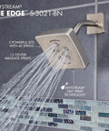 2.5 GPM Brushed Nickel Shower Head With Brass Core And Built To Last Durable Finish That Resists Corrosion And Tarnish Lifetime Warranty Plus 1 Year Commercial Warranty Easy Install Coordinates With Matching Bath Accessories
