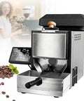 Straight Up Electric Coffee Roaster With Smart Auto And Manual Modes featuring a clear view window and control panel, designed for home use.