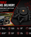 Top Shelf Precision Fuel Pump For Lawn Mower Engine Rolls Smooth Oem Compatible With Briggs Stratton Kohler showing vacuum line connections.