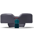 Heavy Duty Raised Toilet Seat Riser Gives You A Five Inch Lift Contoured Surface For Comfort Fits Round Toilets 11 To 14 Inches Easy Tool Free Front Clamp Locks In Place So It Wont Move Non Slip Elevation For Easy Bathroom Access, grey toilet seat from front view