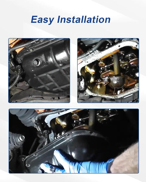 Beefed Up Heavy Duty Transmission Oil Pan Gasket For Torqueflite 727 With Steel Plate Support And Superior Sealing For High Temperature Engine Use Model 93110 Replacement installed on transmission pan