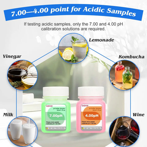 pH Buffer Calibration Kit With 4, 7, 10 pH Buffers And KCl Probe Storage Solution For All pH Meters High Accuracy Calibration