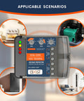 Beast Mode 220V Surge Protector 30A Voltage Guard 6600W Heavy Duty Power Protector in functional setting with indicators.