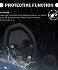8 Piece Car Door Strike Protector Kit With Silicone Door Latch Cover And Full Adhesive Backing, protective function visual.