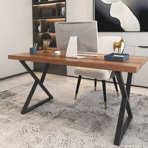 Heavy Duty Steel Table Legs For Coffee Tables And Home Desks Built Tough With Matte Black Powder Coating Industrial Square Tube Frame in stylish office setup.