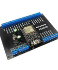 DIN Rail ESP32 Dev Kit V1 30 Pin Expansion Board Transparent Housing With Multi Voltage Input And Full Pin And LED Terminals Great For Smart Home DIY Projects And Easy DIN Rail Mounting, angled top view