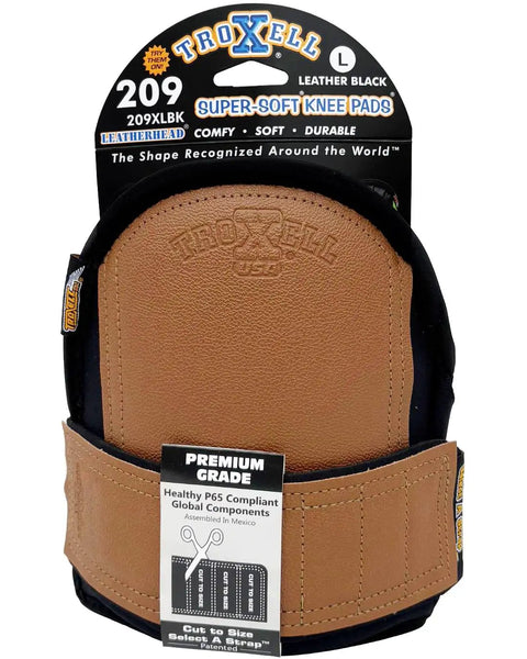 LeatherHead Kneepads All Day Comfort With Ultra Soft Foam Cushions Large Size Bagged In Pairs Non Slip Neoprene Straps Durable Worksite Knee Pads Built For Movement And Pain Free Kneeling On Tough As Nails Jobs packaging