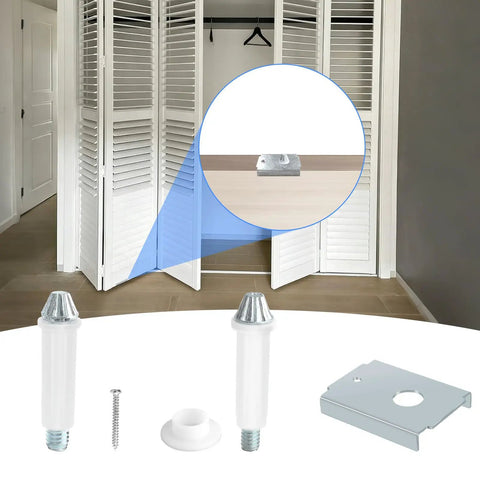 Boss Bifold Door Repair Kit For One And Three Eighths Inch Wood Bifold Closet Doors With Bottom Pivot Bracket Replacement