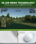 3D air mesh technology on Ultra Safe Fireproof Golf Simulator Impact Screen for Indoor Training with High Clarity and Grommets