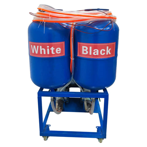 Heavy Duty Top Shelf Polyurethane Foam Spray Machine Pro Grade Foam Injection Pump Coating Setup For Spraying And Pouring Building Insulation 4KW 220V with dual color tanks.