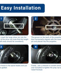 Easy installation steps for Prop Nut Kit E MKP34 Replacement Compatible With MKP33 MKP38 for trolling motors.
