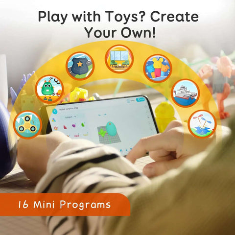 Child using Kids AI Powered 3D Printer Fully Assembled With Auto Leveling And Up To 400 MM Per Sec Speed for creative projects