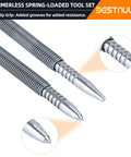 All-In-One 4 Piece Nail Setter Kit with dual head nail setter and center punch close-up, spring-loaded design.