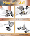 Rugged Door Mortise Lock Jig Kit For Easy Lock Installation On Wooden Doors With 18mm 22mm 25mm Tungsten Steel Cutters, Adjustable Slides, Anti Slip Mat, 45 By 34 Cm Mortising Jig, No Fuss Door Hole Opener For Carpenters.