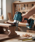 Badass Cordless Belt Sander Packs Brushless Motor To Crush Rust And Polish Wood Super Smooth No Cord Tangles 1700 Rpm in use on wood.