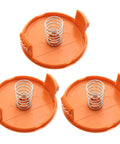 Replacement Spool Cover Cap Set For Trimmer Models GH600 GH610 GH900 And Similar Fits Includes 3 Caps And 3 Springs Red