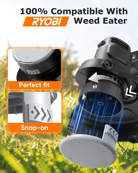 4 Pack Replacement Spool Cap For Ryobi Weed Eater And String Trimmers AC14HCA Compatible With Ryobi One Plus 18V 24V 40V