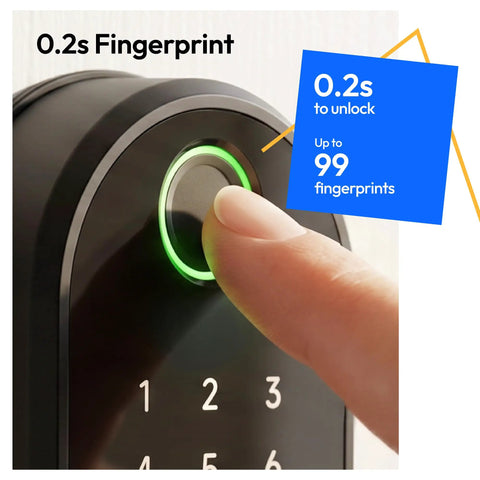 Smooth Zero Drama Keyless Entry With This Heavy Duty Wifi Smart Door Lock 0.2s fingerprint sensor and keypad for fast access.