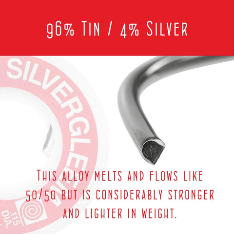 Lead Free Silver Solder Wire For Stained Glass Soldering And Jewelry Making Ninety Six Tin Four Silver Alloy close-up