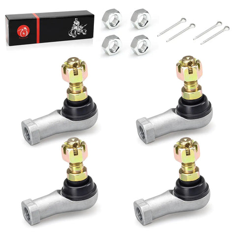 Beefy Tie Rod End Kit For Grizzly 350 400 450 4X4 Bruin 350 Wolverine 350 450 Kodiak 400 450, 4-piece steel ATV ends with nuts and cotter pins