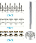 Marine Grade 60 Piece Three Eighths Inch Metal Snap Button Kit With Tools For Boat Covers Awnings And Upholstery